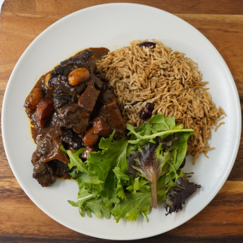 Oxtail Stew, Rice n Peas