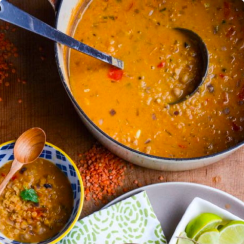 Coconut, Ginger & Lentil Soup