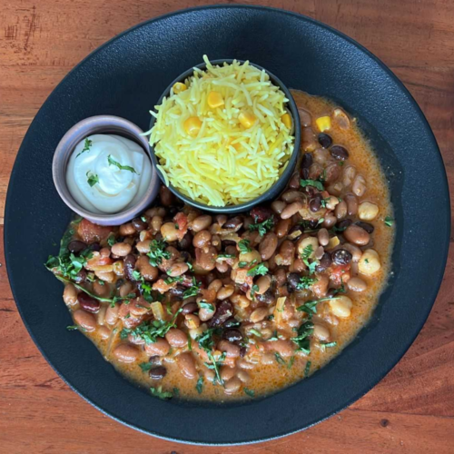 Five Bean Curry with Chipotle Rice