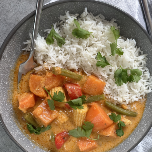 Veggie Thai Red Curry & Rice